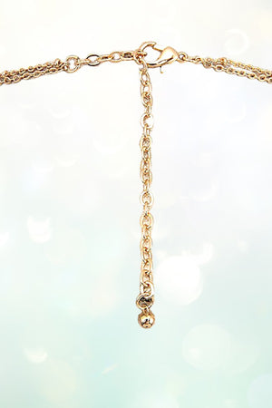 MULTI CROSS DANGLE LAYERED NECKLACE