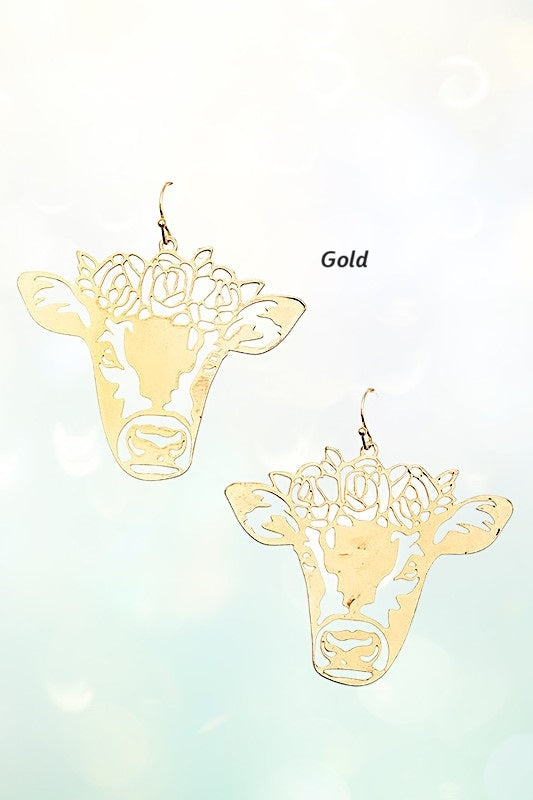 BULL CUT OUT DANGLE EARRING