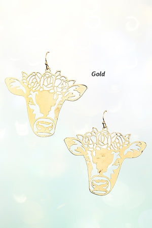 BULL CUT OUT DANGLE EARRING