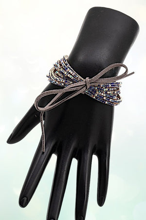 RHINESTONE PAVE MULIT STRANDS BRACELET SET