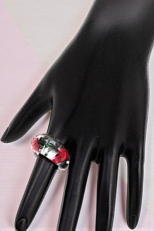 MIX FLOWER SEE THROUGH RING