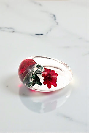 MIX FLOWER SEE THROUGH RING