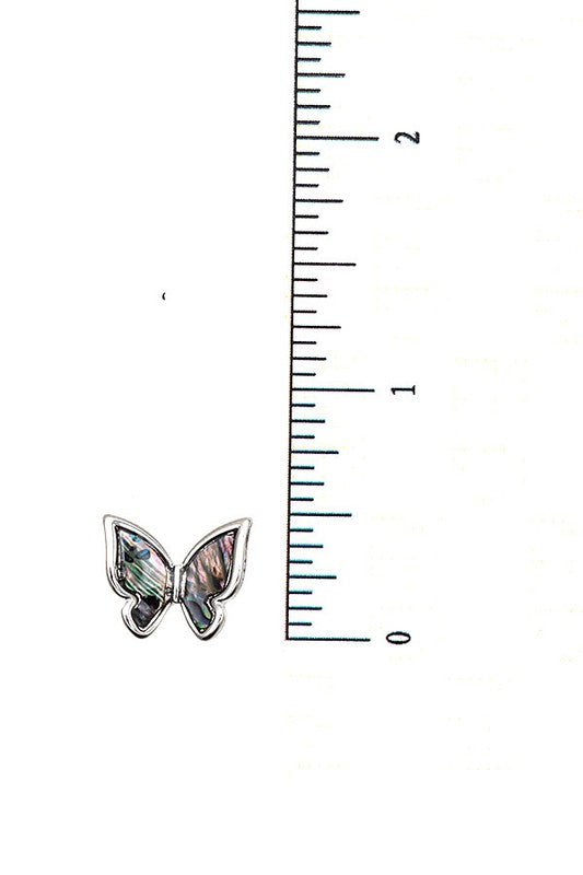 Abalone Butterfly Post Earring