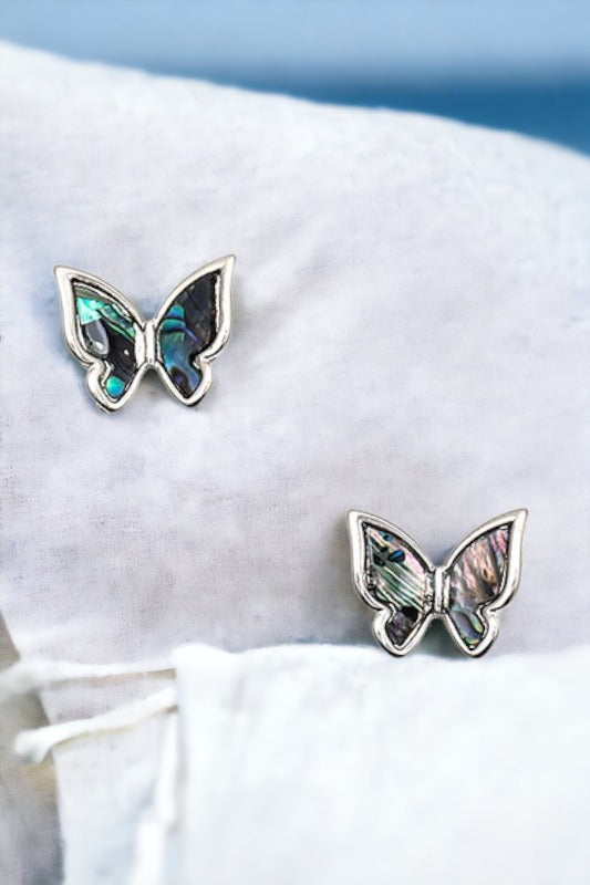 Abalone Butterfly Post Earring