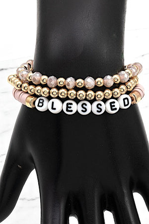BLESSED BEAD MIX STRETCH BRACELET