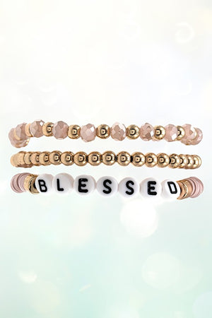 BLESSED BEAD MIX STRETCH BRACELET