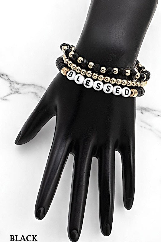 BLESSED BEAD MIX STRETCH BRACELET