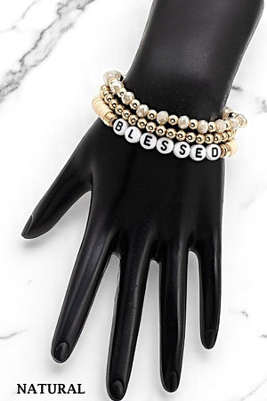BLESSED BEAD MIX STRETCH BRACELET