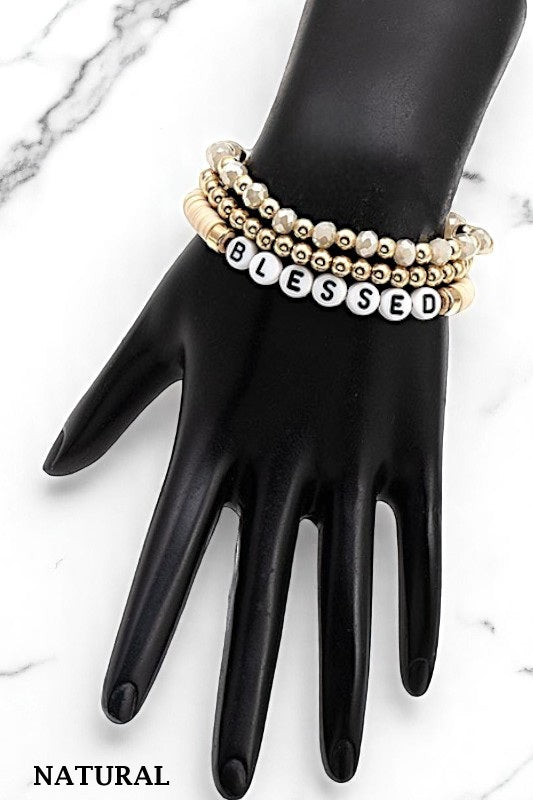 BLESSED BEAD MIX STRETCH BRACELET
