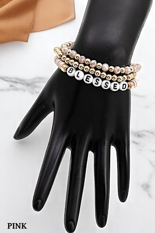 BLESSED BEAD MIX STRETCH BRACELET
