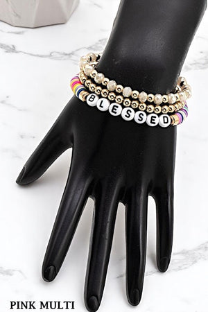 BLESSED BEAD MIX STRETCH BRACELET