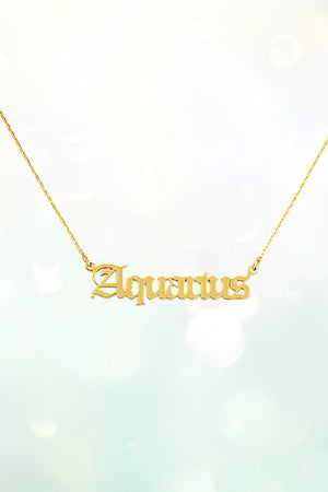 ZODIAC NAME PENDANT NECKLACE