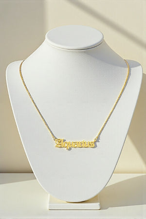 ZODIAC NAME PENDANT NECKLACE