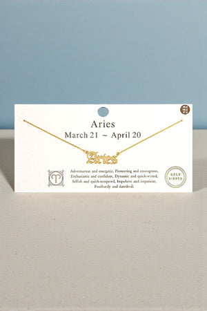 ZODIAC NAME PENDANT NECKLACE