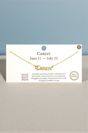 ZODIAC NAME PENDANT NECKLACE