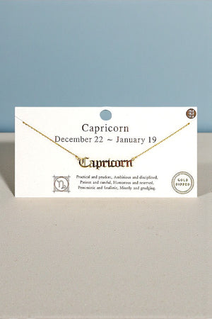 ZODIAC NAME PENDANT NECKLACE
