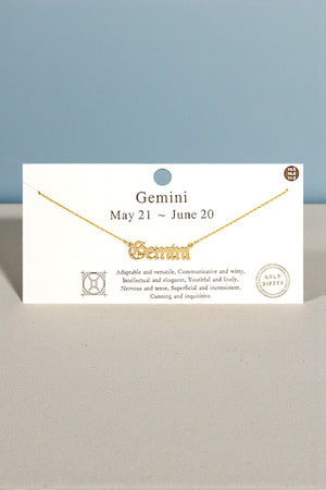ZODIAC NAME PENDANT NECKLACE