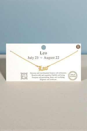 ZODIAC NAME PENDANT NECKLACE