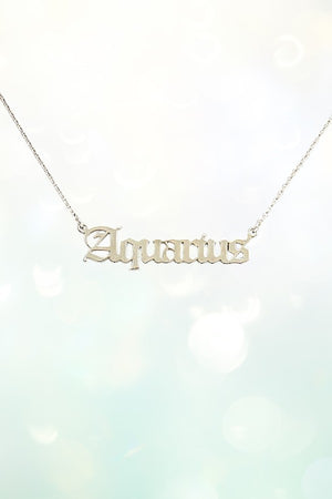 ZODIAC NAME PENDANT NECKLACE