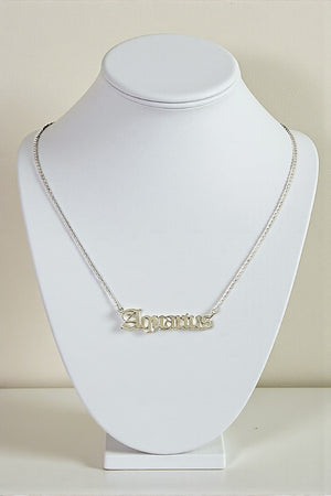 ZODIAC NAME PENDANT NECKLACE