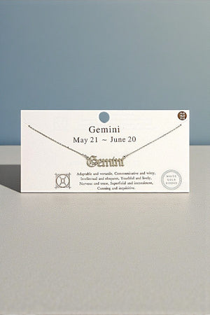 ZODIAC NAME PENDANT NECKLACE