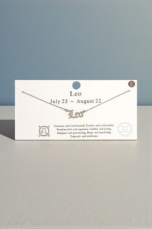ZODIAC NAME PENDANT NECKLACE