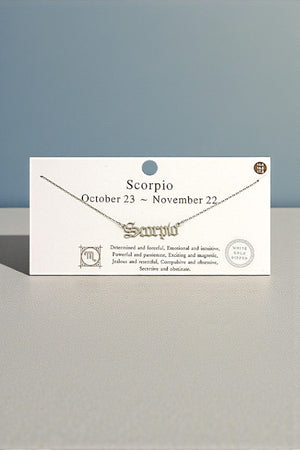 ZODIAC NAME PENDANT NECKLACE