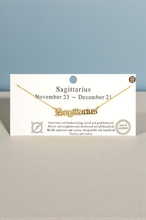 ZODIAC NAME PENDANT NECKLACE