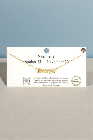 ZODIAC NAME PENDANT NECKLACE