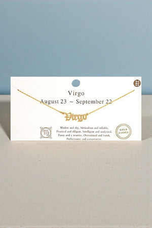 ZODIAC NAME PENDANT NECKLACE