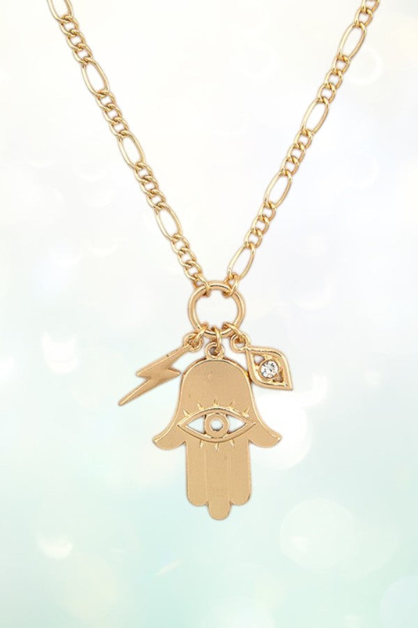 HAMSA HAND PENDANT NECKLACE SET