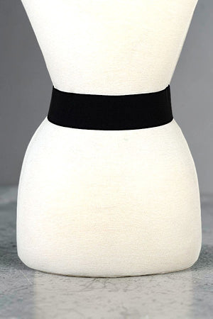 HOLOGRAM PERFORATED BELT WITH STRETCH BLACK BACK