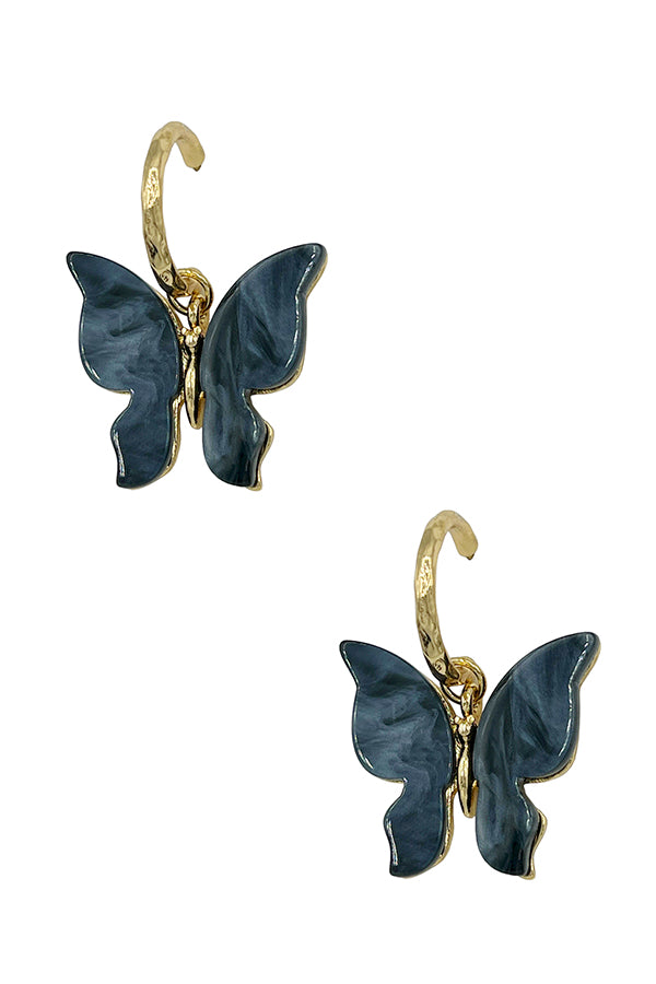 Buterfly Acetate Drop Earring