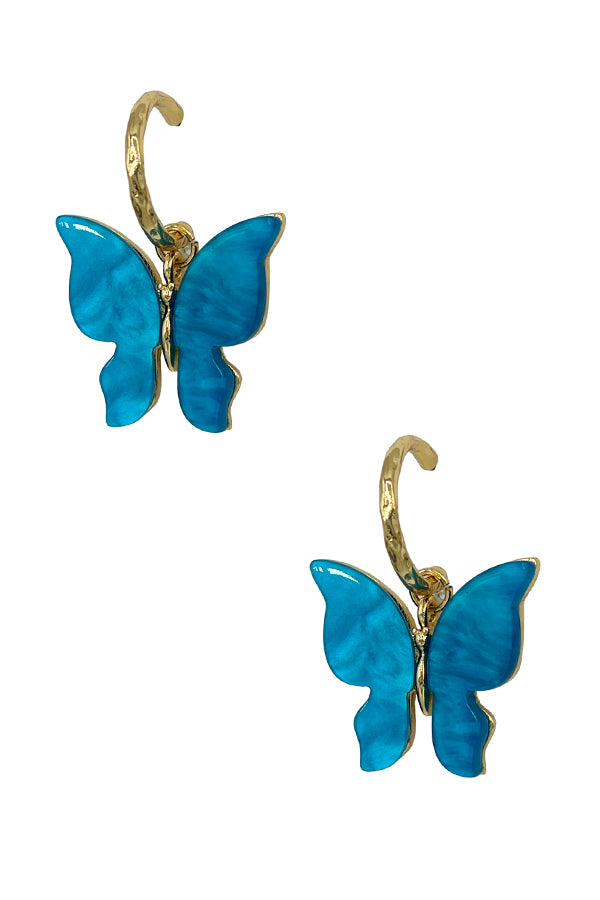 Buterfly Acetate Drop Earring