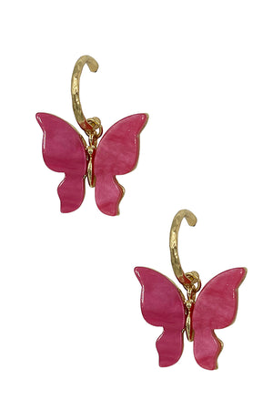 Buterfly Acetate Drop Earring