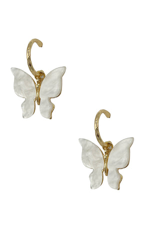 Buterfly Acetate Drop Earring