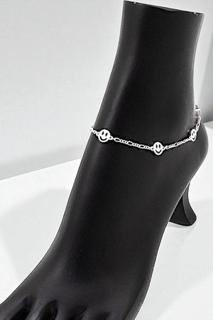 SMILEY FACE STATIONED ANKLET