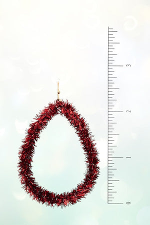 TEARDROP TINSEL EARRING