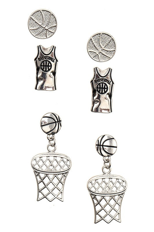 Basketball Post Earring Set