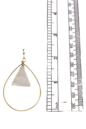 Triangle Stone Teardrop Dangle Earring