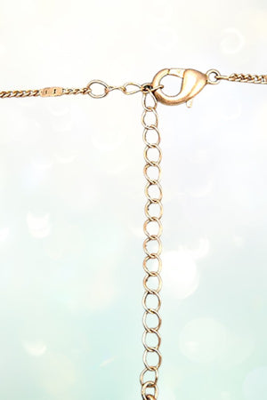 WOVEN FAN OUT TEARDROP PENDANT LONG NECKLACE