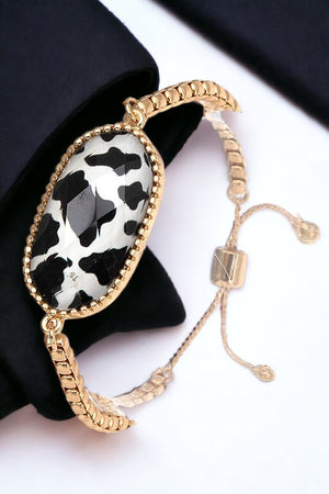 Oval Framed Chain Bracelet