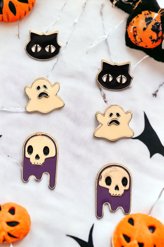 Mix Halloween Post Earring Set