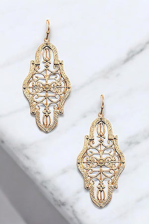 BOHO CHIC FILIGREE DROP EARRING