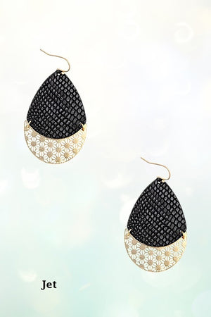 ANIMAL PRINT TEARDROP EARRING
