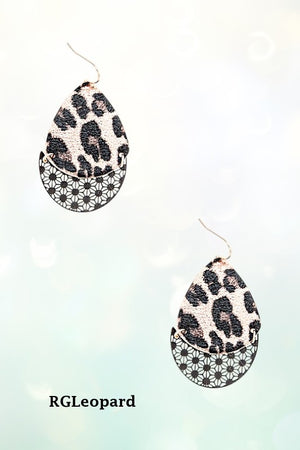 ANIMAL PRINT TEARDROP EARRING