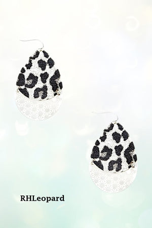 ANIMAL PRINT TEARDROP EARRING