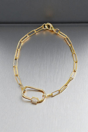 OVAL CHAIN LINK CHAIN BRACELET