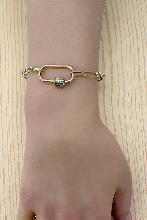 OVAL CHAIN LINK CHAIN BRACELET