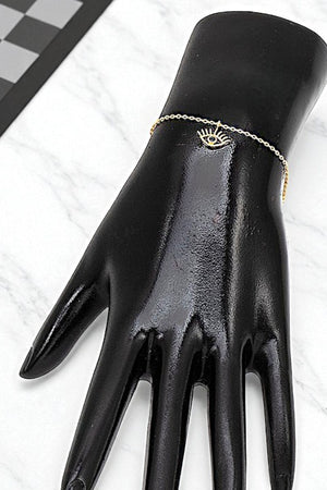 EVIL EYE CHARM CHAIN BRACELET